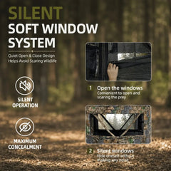 2 People 360 Degree See-Through Pop-Up Hunting Blind