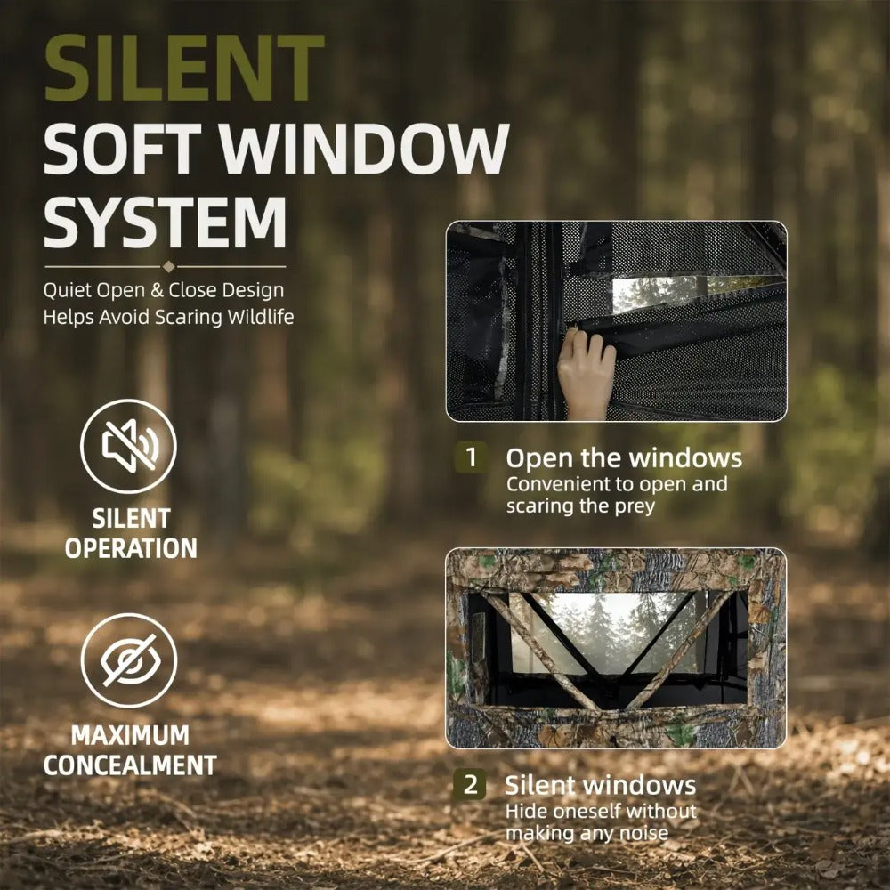 2 People 360 Degree See-Through Pop-Up Hunting Blind