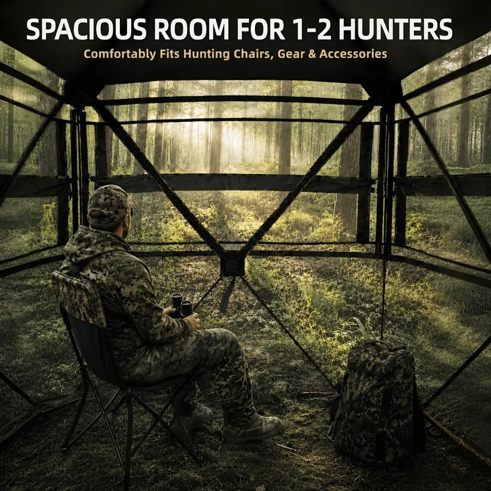 2 People 360 Degree See-Through Pop-Up Hunting Blind