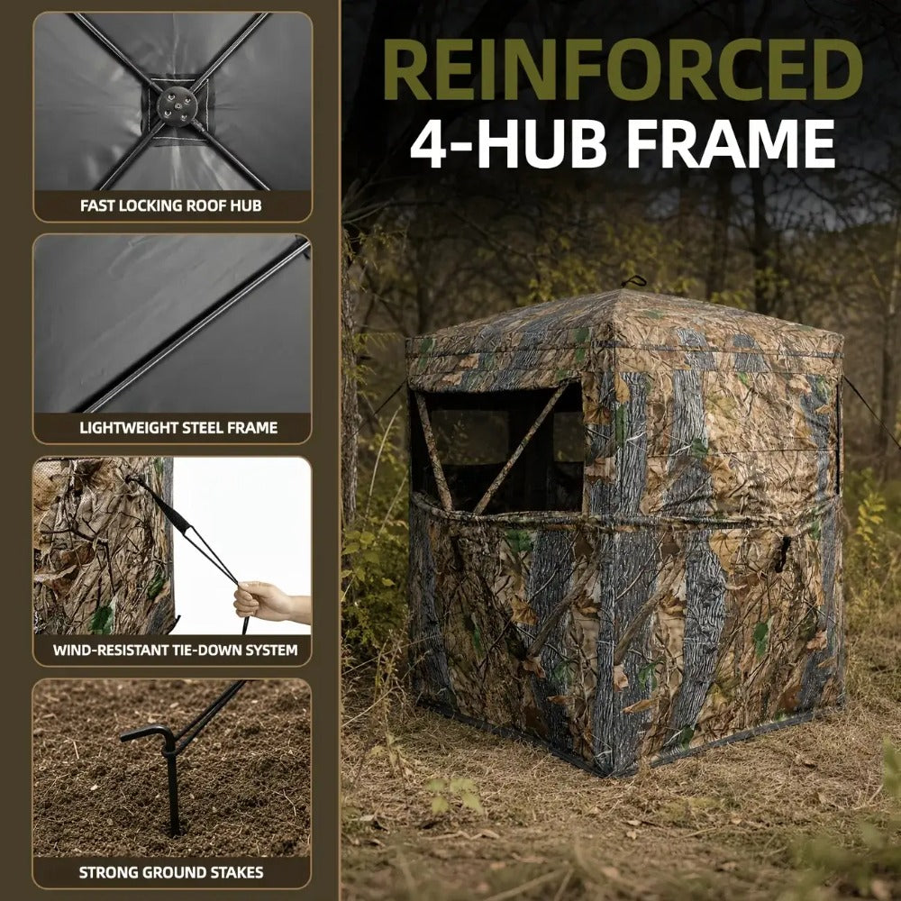 2 People 360 Degree See-Through Pop-Up Hunting Blind