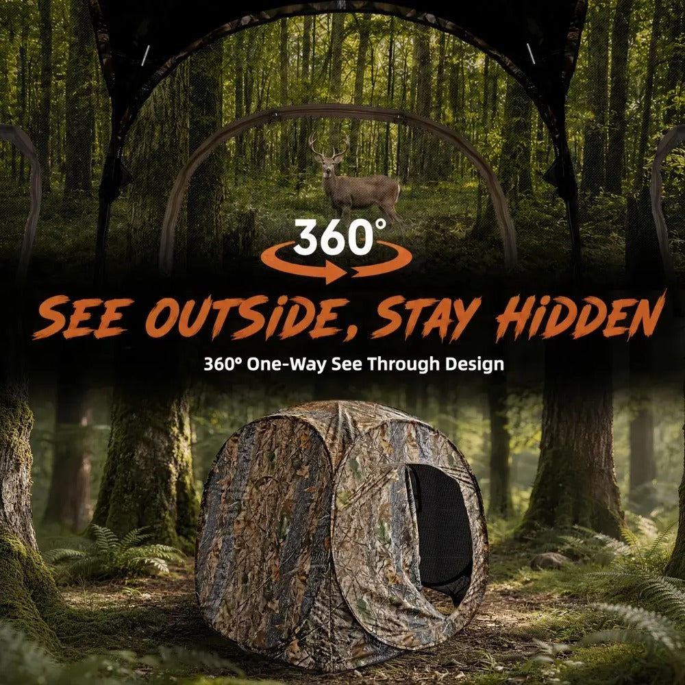 3 Person 360 Degree See Through Pop Up Hunting Blind