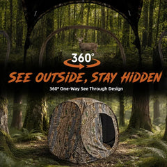 3 Person 360 Degree See Through Pop Up Hunting Blind