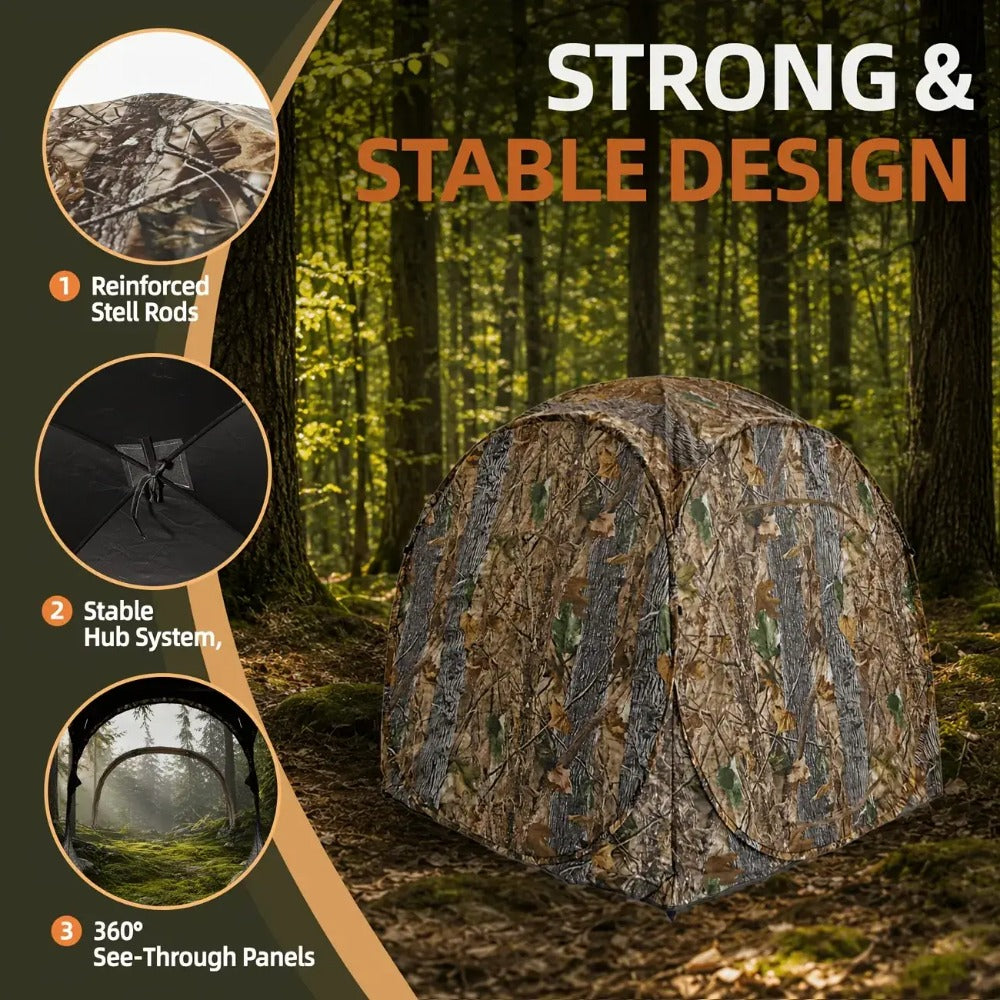 3 Person 360 Degree See Through Pop Up Hunting Blind