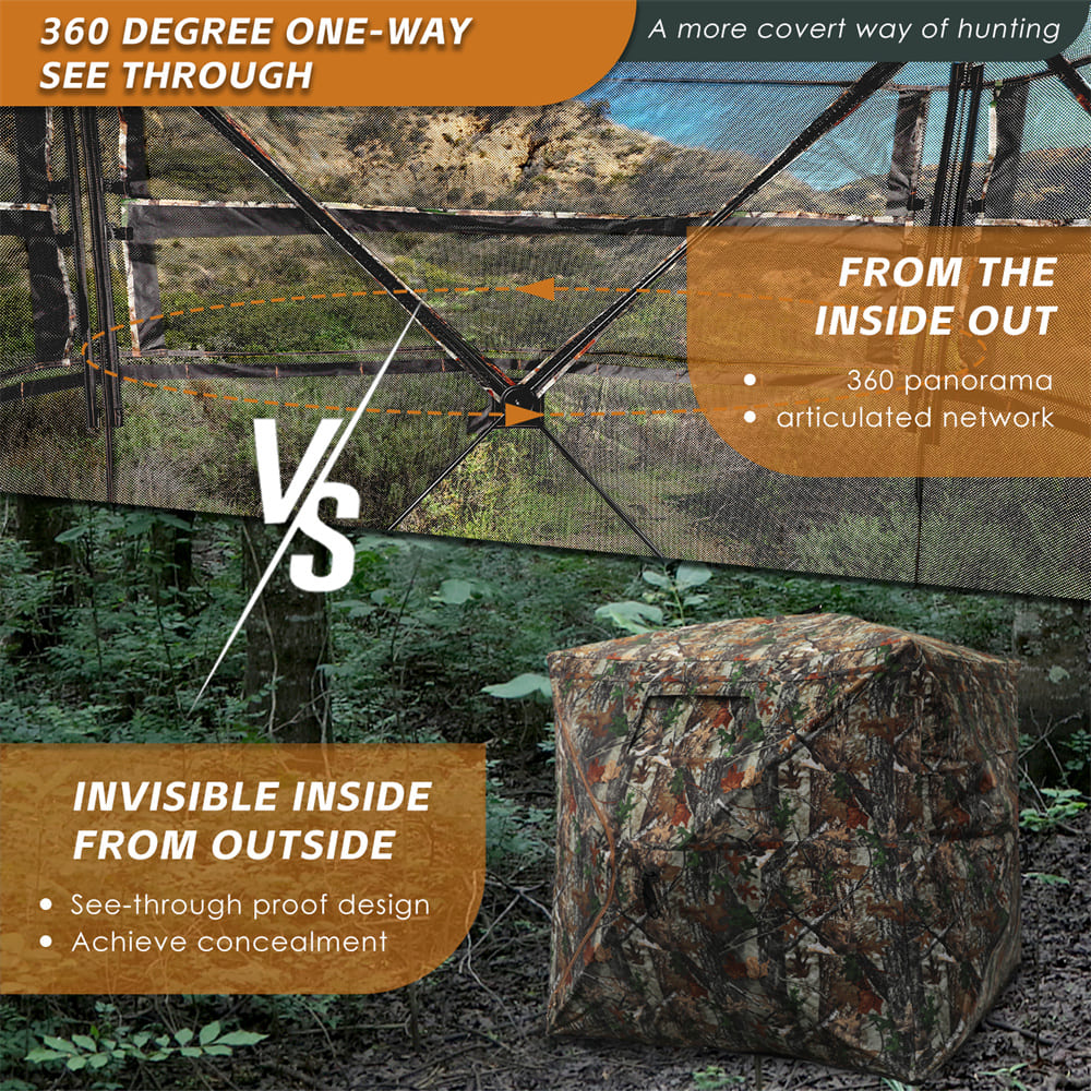 Striker360 Elite Camo Ground Blind With Mat