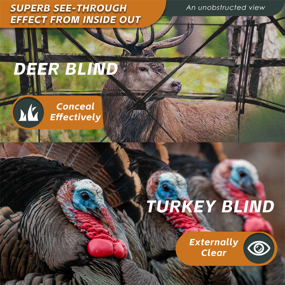 Striker360 Elite Camo Ground Blind With Mat