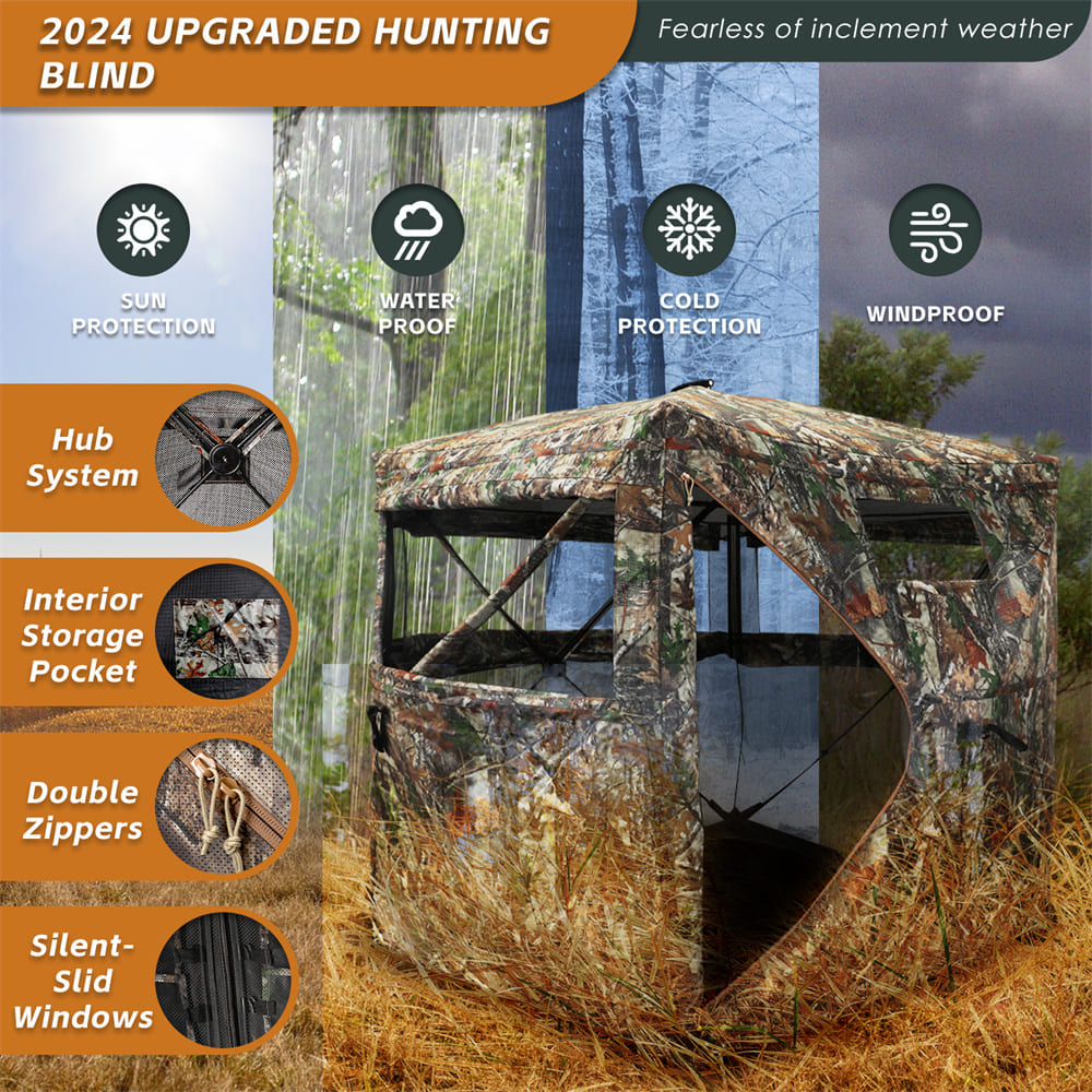 Striker360 Elite Camo Ground Blind With Mat