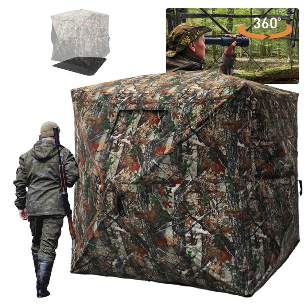 Striker360 Elite Camo Ground Blind With Mat