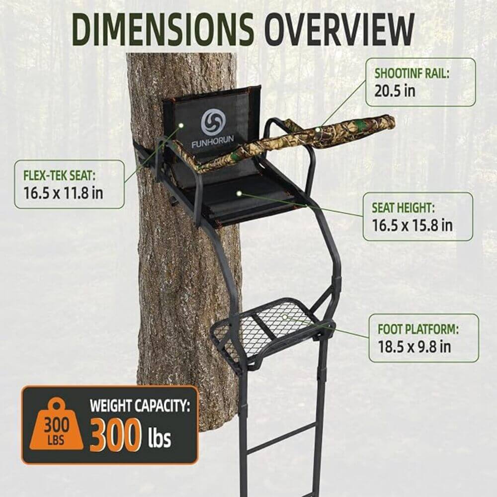 Funhorun Torvex 15 FT 1-Man Ladder Tree Stand