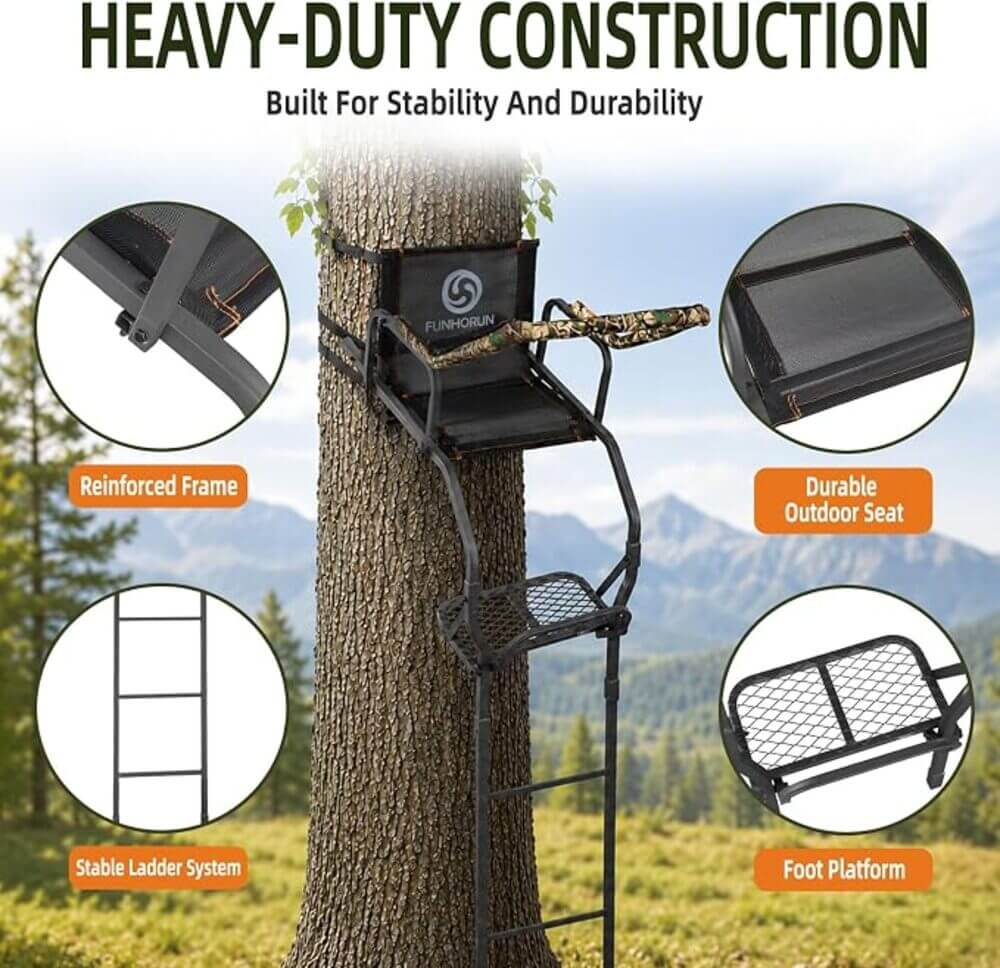 Funhorun Torvex 15 FT 1-Man Ladder Tree Stand